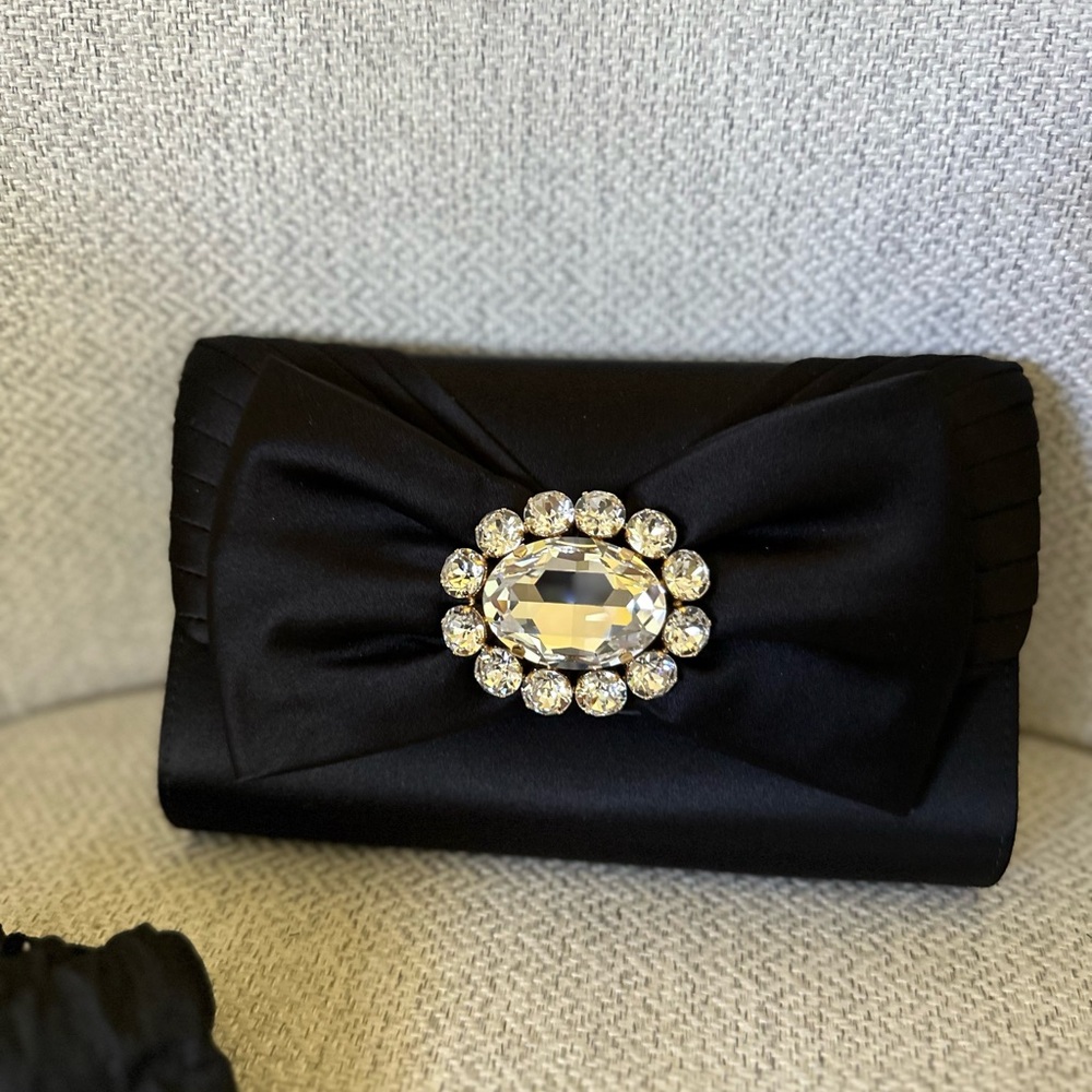 Dolce & Gabbana Bow Satin Clutch Evening Bag